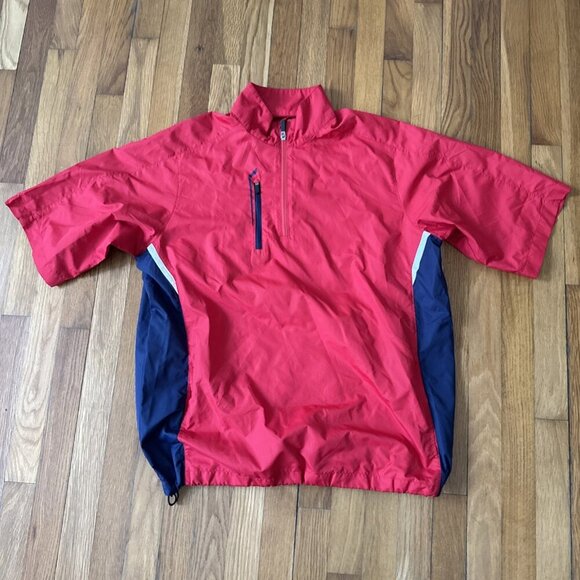 Bobby Jones X-H2O 1/4 Zip Jacket Men's Red Lightweight Size M - Picture 2 of 6